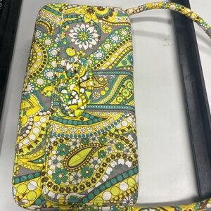Vera Bradley Yellow and Green Paisley Shoulder Bag
